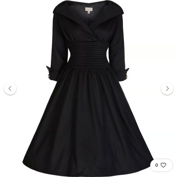BNWT Lindy Bop Ramona Black Dress UK12 USM - Picture 1 of 4